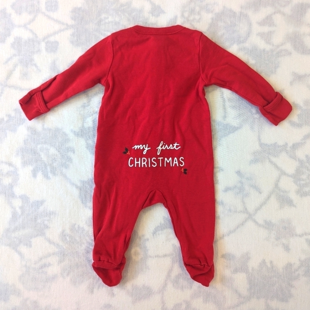 My First Christmas onesie red and mistletoe 0-3 months